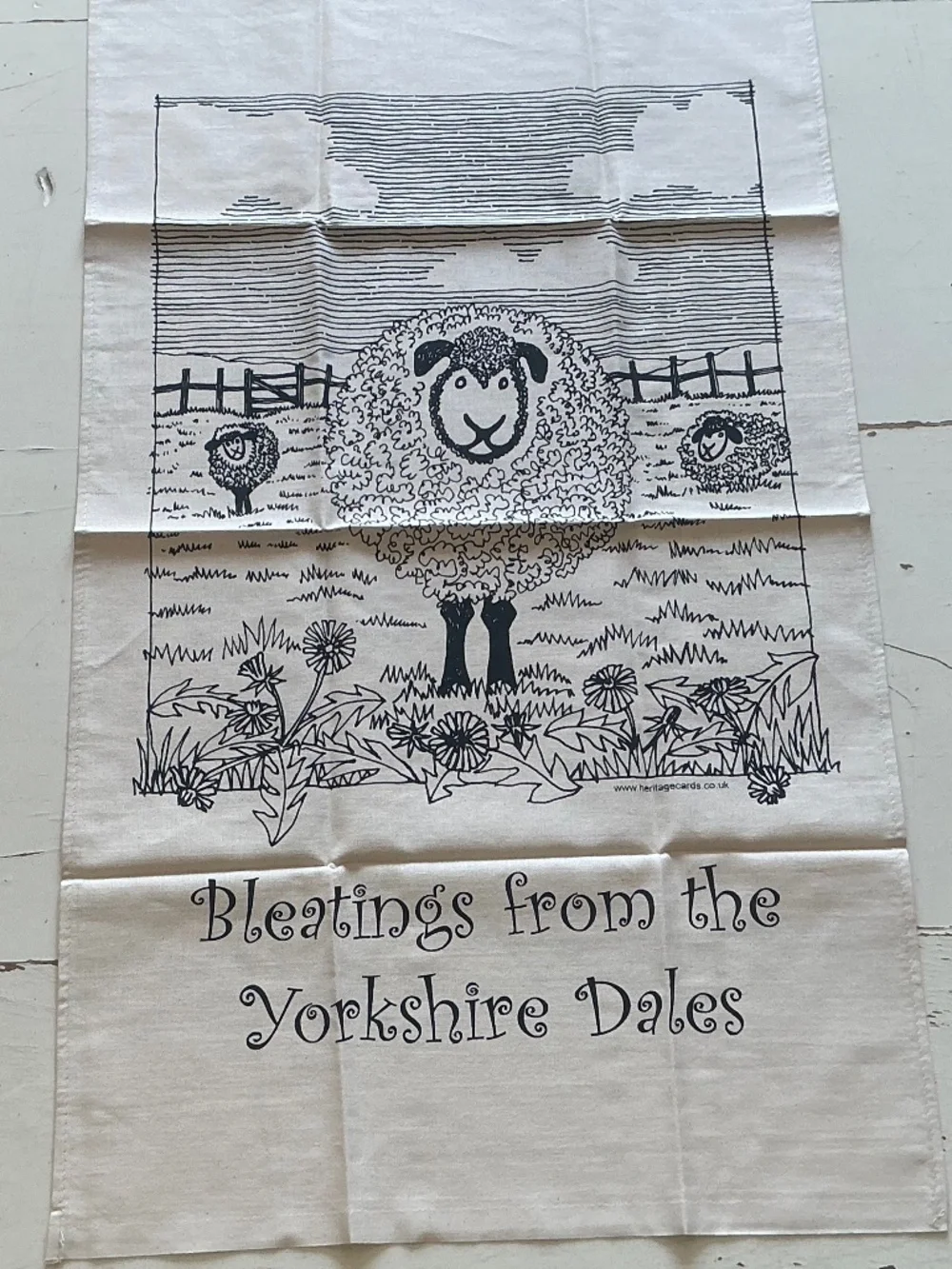 NIP Heritage Cards UK Bleatings from the Yorkshire Dales Tea Towel